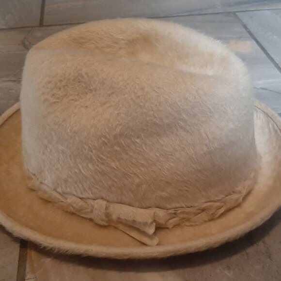 Vintage Fedora Hat 7 1/4 Biltmore Polar Fur Felt - Picture 2 of 4